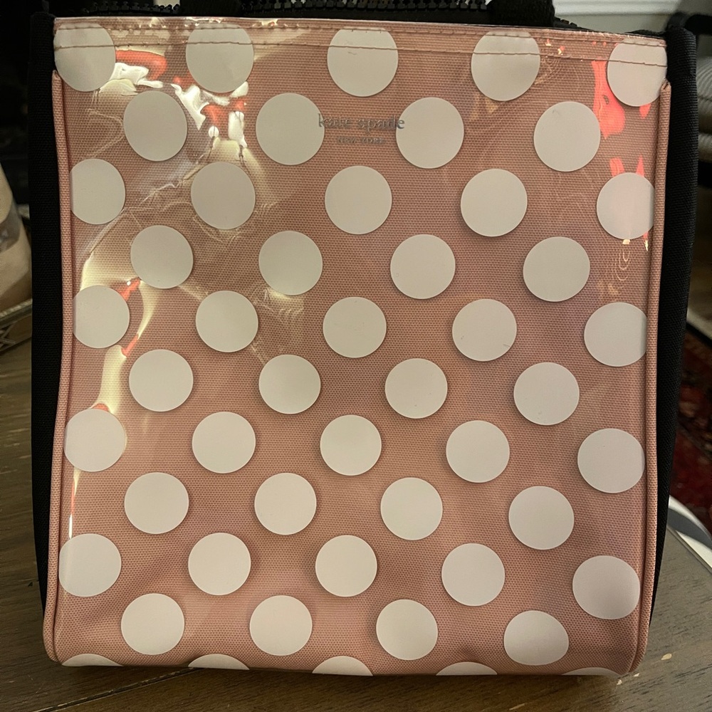 Kate Spade White and Brown Lunch Tote Bag